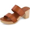 imageCUSHIONAIRE Womens Sky Faux Wood Sandal Comfort Foam ampamp LiteSole TechnologyTan