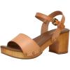 imageCUSHIONAIRE Womens Sloan Faux Wood Sandal Memory Foam Insole ampamp LiteSole Technology Wide Widths AvailableHoney