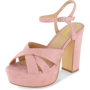 imageCUSHIONAIRE Womens Foxy platform dress sandal Memory Foam and Wide Widths AvailablePink Micro Suede