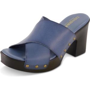 imageCUSHIONAIRE Womens Kamari Faux Wood Sandal with Memory Foam Padding Wide Widths AvailableBlue