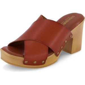 imageCUSHIONAIRE Womens Kamari Faux Wood Sandal with Memory Foam Padding Wide Widths AvailableCognac