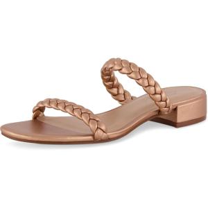 imageCUSHIONAIRE Womens Neptune braided low block heel sandal Memory FoamRose Gold
