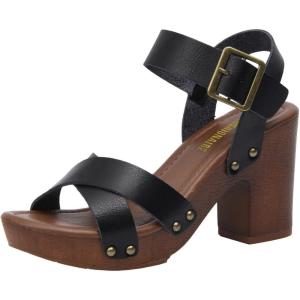 imageCUSHIONAIRE Womens Sayer Faux Wood Sandal LiteSole Technology Wide Widths AvailableBlack