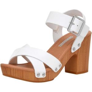 imageCUSHIONAIRE Womens Sayer Faux Wood Sandal LiteSole Technology Wide Widths AvailableWhite
