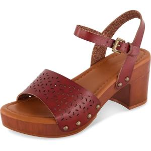 imageCUSHIONAIRE Womens Shea Faux Wood Sandal Comfort Foam ampamp LiteSole Technology Wide Widths AvailableWhisky