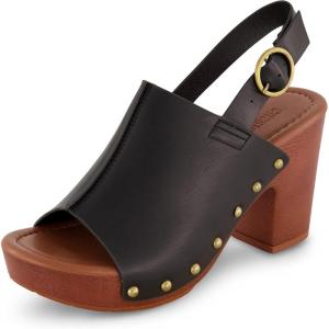 imageCUSHIONAIRE Womens Sisi Faux Wood Sandal Comfort Foam ampamp LiteSole Technology Wide Widths AvailableBlack