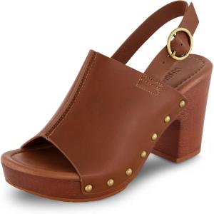 imageCUSHIONAIRE Womens Sisi Faux Wood Sandal Comfort Foam ampamp LiteSole Technology Wide Widths AvailableBrown