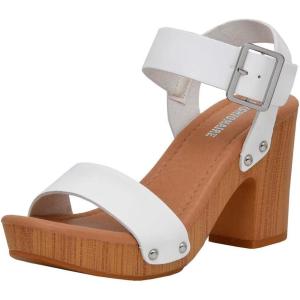 imageCUSHIONAIRE Womens Sydney Faux Wood Sandal LiteSole Technology Wide Widths AvailableWhite