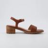 imageCUSHIONAIRE Flynn one band block heel sandal Memory Foam Wide Widths AvailableCognac