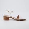 imageCUSHIONAIRE Flynn one band block heel sandal Memory Foam Wide Widths AvailableWhite