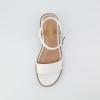 imageCUSHIONAIRE Flynn one band block heel sandal Memory Foam Wide Widths AvailableWhite