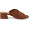 imageCUSHIONAIRE Garland cross band block heel sandal Memory Foam Wide Widths AvailableWhiskey