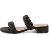 imageCUSHIONAIRE Womens Nan two band braided low block heel slide sandal Memory Foam and Wide Widths AvailableBlack