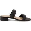 imageCUSHIONAIRE Womens Nan two band braided low block heel slide sandal Memory Foam and Wide Widths AvailableBlack