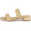 imageCUSHIONAIRE Womens Nan two band braided low block heel slide sandal Memory Foam and Wide Widths AvailableChampagne
