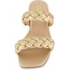 imageCUSHIONAIRE Womens Nan two band braided low block heel slide sandal Memory Foam and Wide Widths AvailableChampagne
