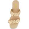 imageCUSHIONAIRE Womens Nan two band braided low block heel slide sandal Memory Foam and Wide Widths AvailableChampagne
