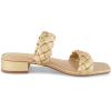 imageCUSHIONAIRE Womens Nan two band braided low block heel slide sandal Memory Foam and Wide Widths AvailableChampagne