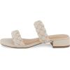 imageCUSHIONAIRE Womens Nan two band braided low block heel slide sandal Memory Foam and Wide Widths AvailableIvory