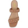 imageCUSHIONAIRE Womens Nan two band braided low block heel slide sandal Memory Foam and Wide Widths AvailableLatte