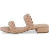 imageCUSHIONAIRE Womens Nan two band braided low block heel slide sandal Memory Foam and Wide Widths AvailableNude