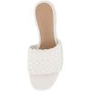 imageCUSHIONAIRE Womens Nerida woven low block heel sandal Memory FoamWhite