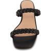 imageCUSHIONAIRE Womens Nestar Braided Low Block Heel Sandal Memory FoamBlack