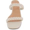 imageCUSHIONAIRE Womens Nestar Braided Low Block Heel Sandal Memory FoamIvory