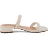 imageCUSHIONAIRE Womens Nestar Braided Low Block Heel Sandal Memory FoamIvory