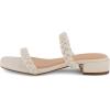 imageCUSHIONAIRE Womens Nestar Braided Low Block Heel Sandal Memory FoamIvory
