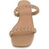 imageCUSHIONAIRE Womens Nestar Braided Low Block Heel Sandal Memory FoamNude