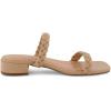 imageCUSHIONAIRE Womens Nestar Braided Low Block Heel Sandal Memory FoamNude