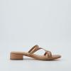 imageCUSHIONAIRE Womens Newport low block heel sandal Memory Foam and Wide Widths AvailableTan
