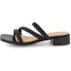 imageCUSHIONAIRE Womens Newton braided low block heel sandal Memory Foam and Wide Widths AvailableBlack