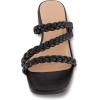 imageCUSHIONAIRE Womens Newton braided low block heel sandal Memory Foam and Wide Widths AvailableBlack