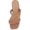 imageCUSHIONAIRE Womens Newton braided low block heel sandal Memory Foam and Wide Widths AvailableCafe