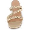 imageCUSHIONAIRE Womens Newton braided low block heel sandal Memory Foam and Wide Widths AvailableChampagne