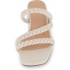 imageCUSHIONAIRE Womens Newton braided low block heel sandal Memory Foam and Wide Widths AvailableIvory