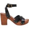 imageCUSHIONAIRE Womens Sandra Faux Wood Sandal LiteSole Technology Wide Widths AvailableBlack