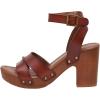 imageCUSHIONAIRE Womens Sandra Faux Wood Sandal LiteSole Technology Wide Widths AvailableWhiskey