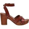 imageCUSHIONAIRE Womens Sandra Faux Wood Sandal LiteSole Technology Wide Widths AvailableWhiskey