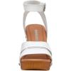 imageCUSHIONAIRE Womens Sandra Faux Wood Sandal LiteSole Technology Wide Widths AvailableWhite