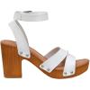 imageCUSHIONAIRE Womens Sandra Faux Wood Sandal LiteSole Technology Wide Widths AvailableWhite