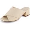 imageCUSHIONAIRE Garland cross band block heel sandal Memory Foam Wide Widths AvailableSand