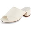 imageCUSHIONAIRE Garland cross band block heel sandal Memory Foam Wide Widths AvailableWhite