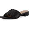 imageCUSHIONAIRE Womens Nerida woven low block heel sandal Memory FoamBlack