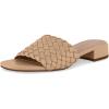 imageCUSHIONAIRE Womens Nerida woven low block heel sandal Memory FoamNude