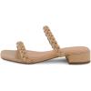 imageCUSHIONAIRE Womens Nestar Braided Low Block Heel Sandal Memory FoamNude