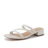 imageCUSHIONAIRE Womens Newport low block heel sandal Memory Foam and Wide Widths AvailableIvory