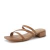 imageCUSHIONAIRE Womens Newport low block heel sandal Memory Foam and Wide Widths AvailableTan